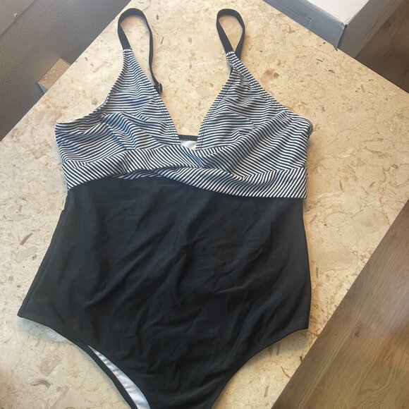 B2prity Women’s One Piece Swimsuit – Tummy Control, Front Cross Design - Picture 2 of 6